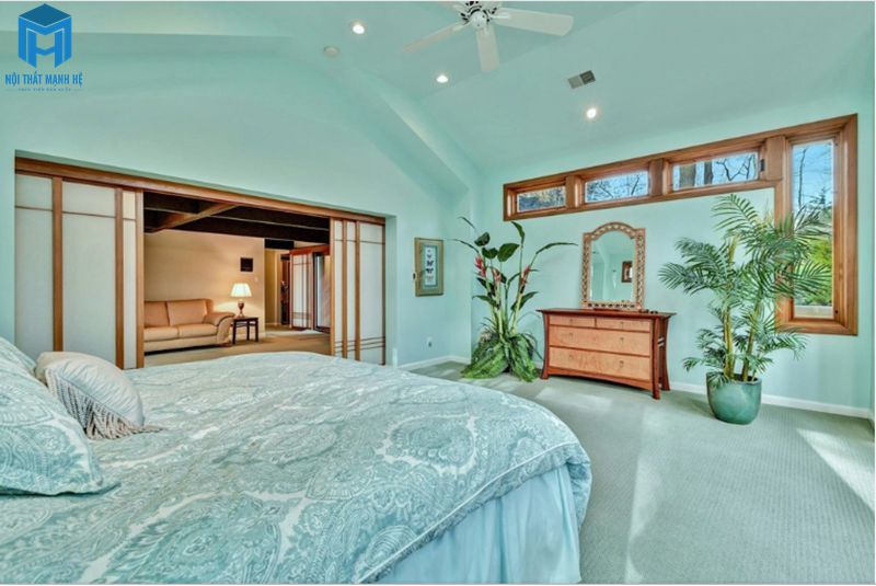 giường ngủ phong cách zen