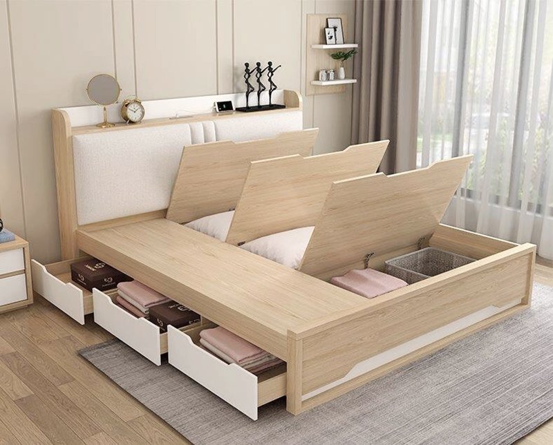Giường ngủ thông minh gỗ công nghiệp