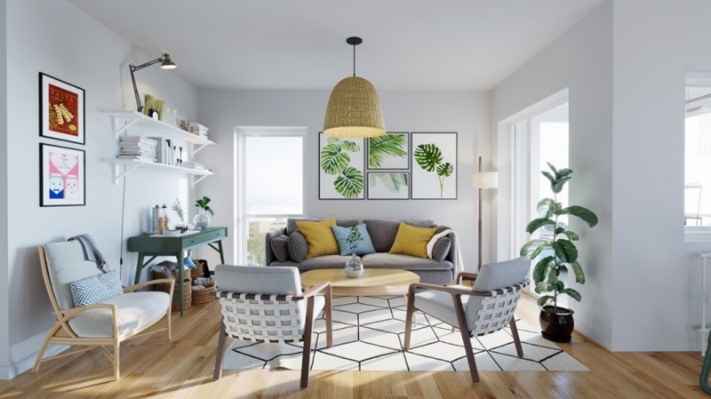 Một căn hộ nhỏ dường như phù hợp với những cặp vợ chồng mới cưới về không gian lẫn chi phí