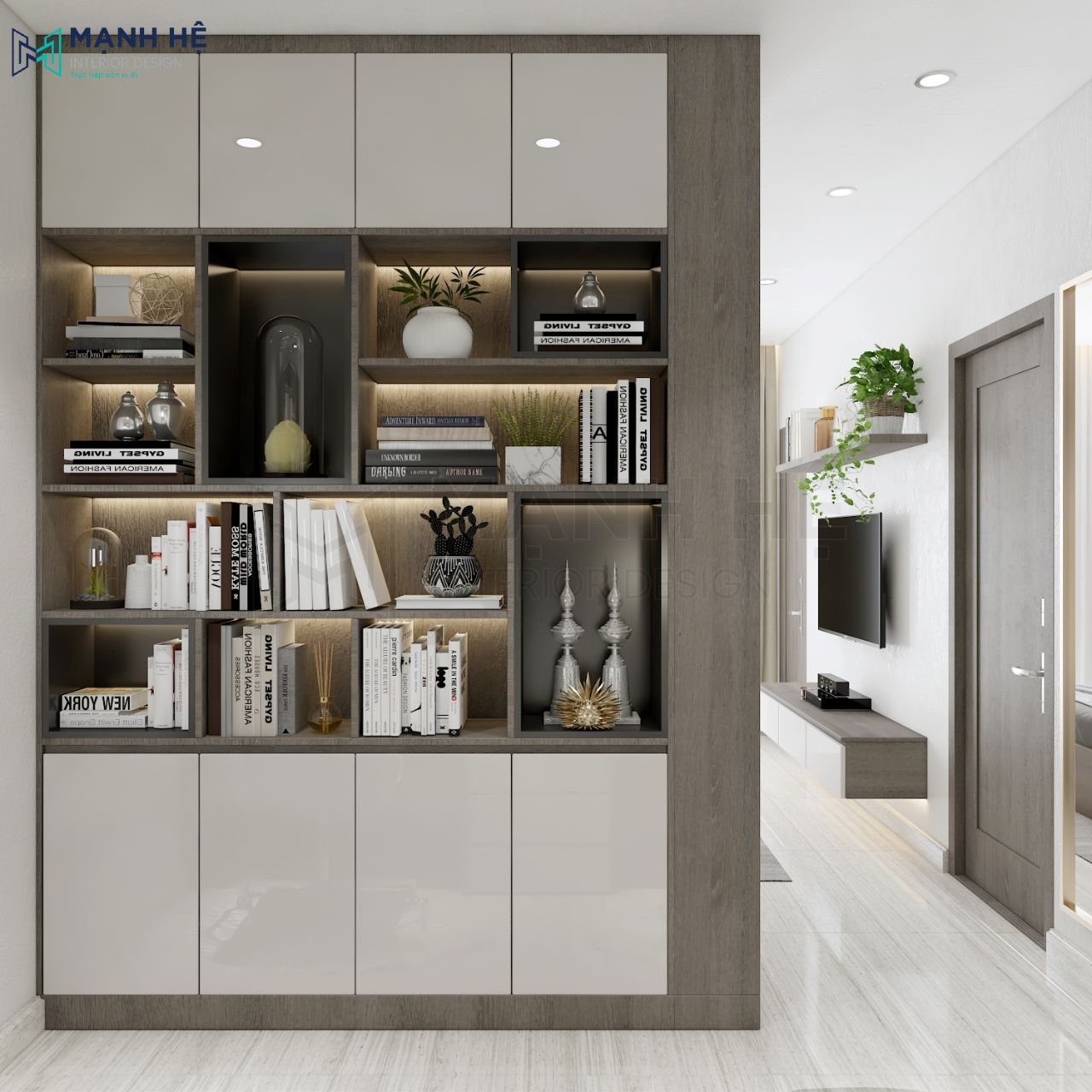 Kệ tủ trang trí mặt sau tủ quần áo