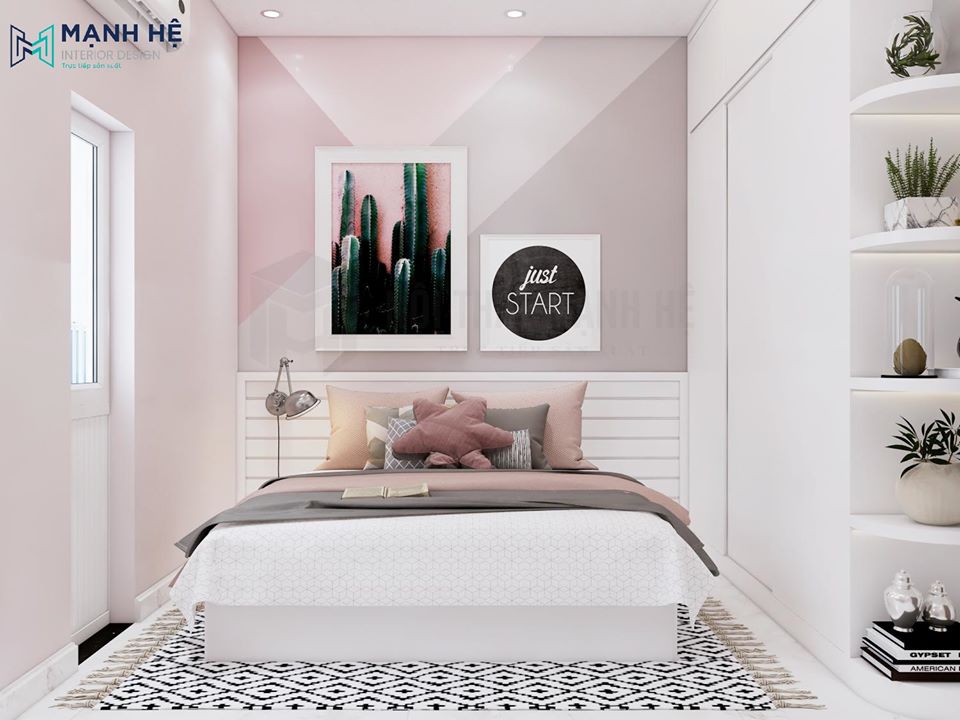 Thiết kế nội thất phòng ngủ Master và phòng ngủ nhỏ phong cách hiện đại