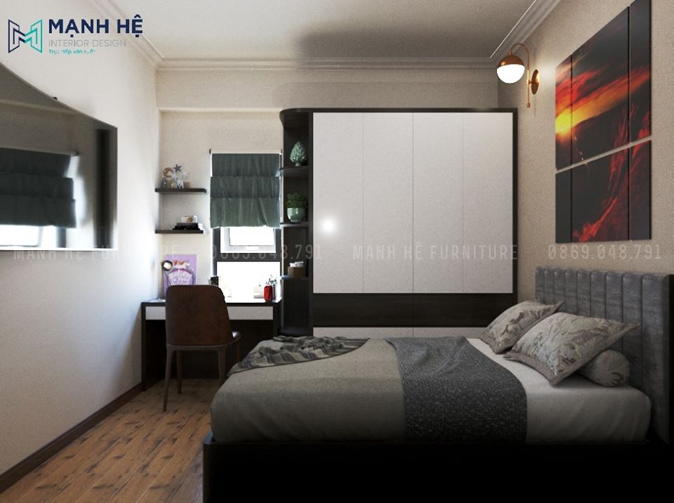 Bàn làm việc đặt cạnh cửa sổ