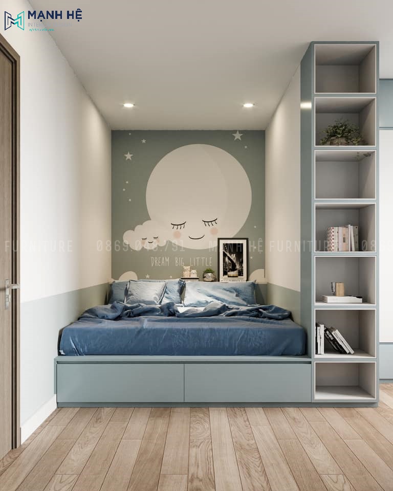 Mẫu thiết kế nội thất phòng ngủ đa năng dành cho bé trai
