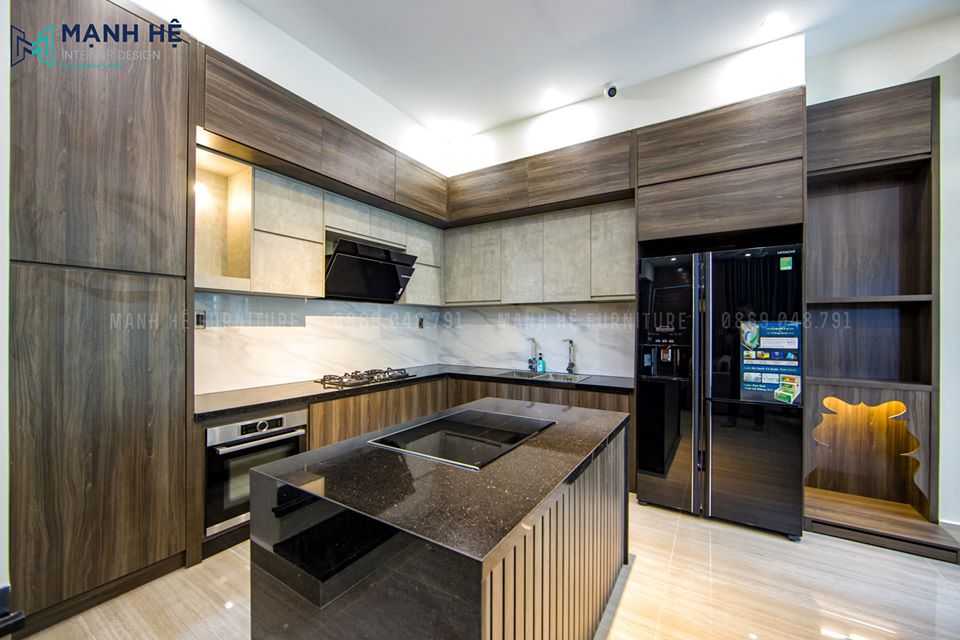 thi công tủ bếp