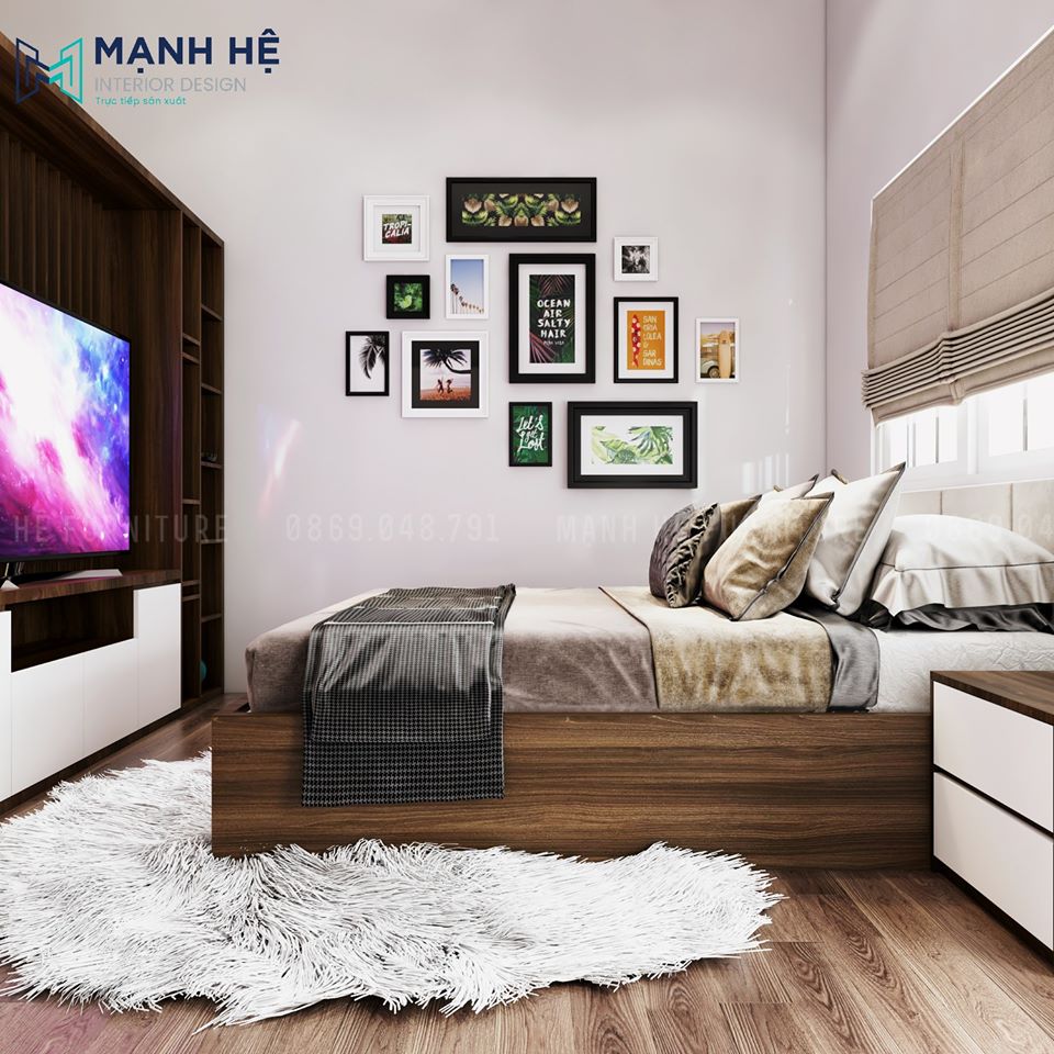 Thảm lông trang trí phòng ngủ