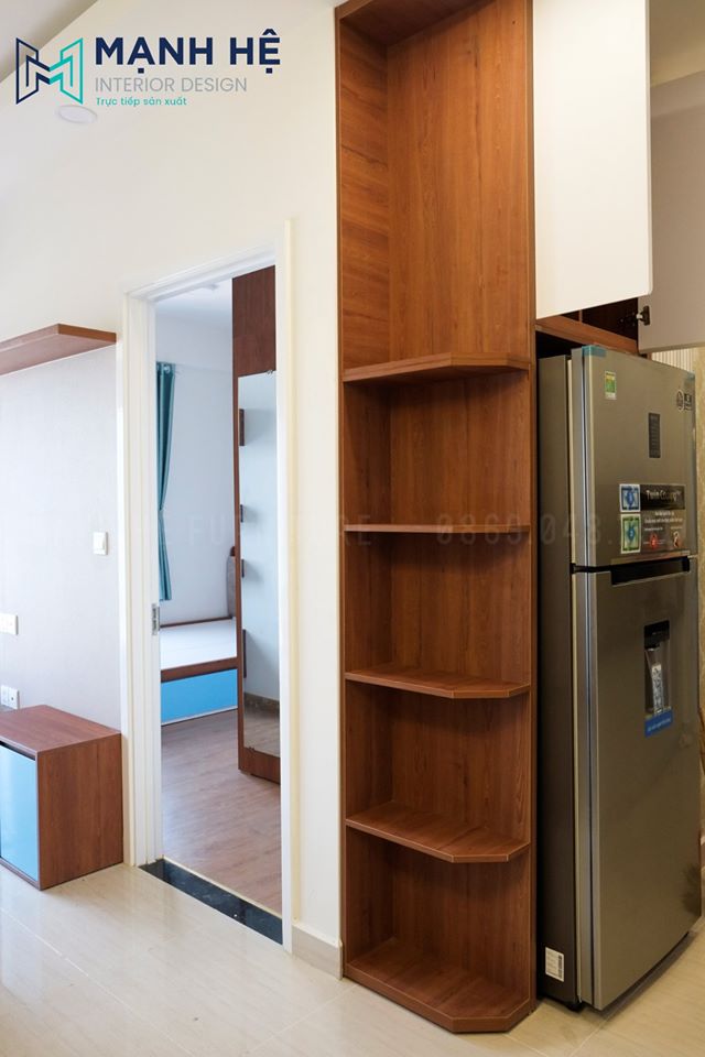 Kệ tủ trang trí phòng khách bếp
