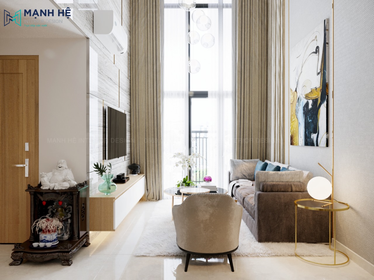 thiết kế nội thất phòng khách