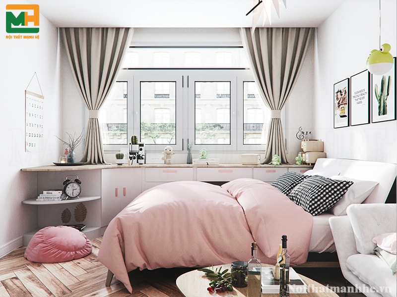 Rèm cưa phòng ngủ chung cư đẹp