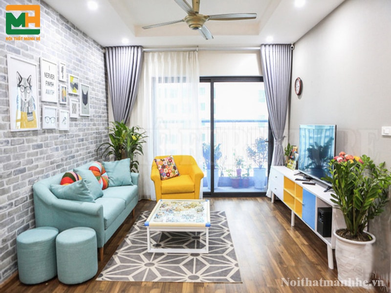 Thiết kế nội thất nhiều màu cá tính