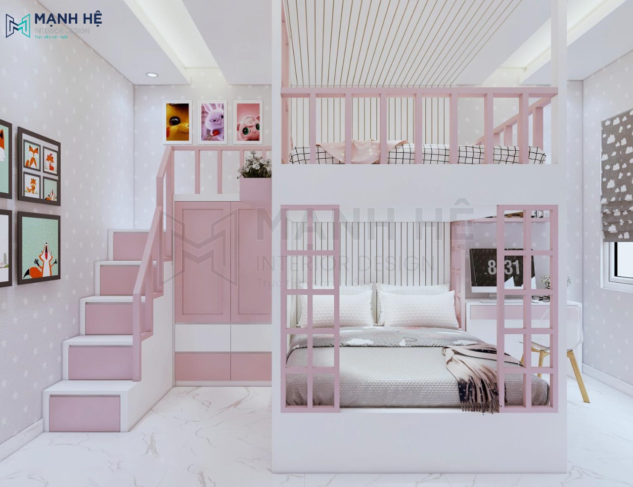 phòng ngủ có giường tầng