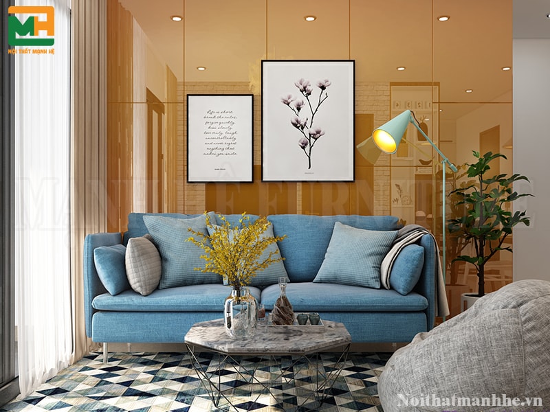bộ sofa màu xanh đẹp