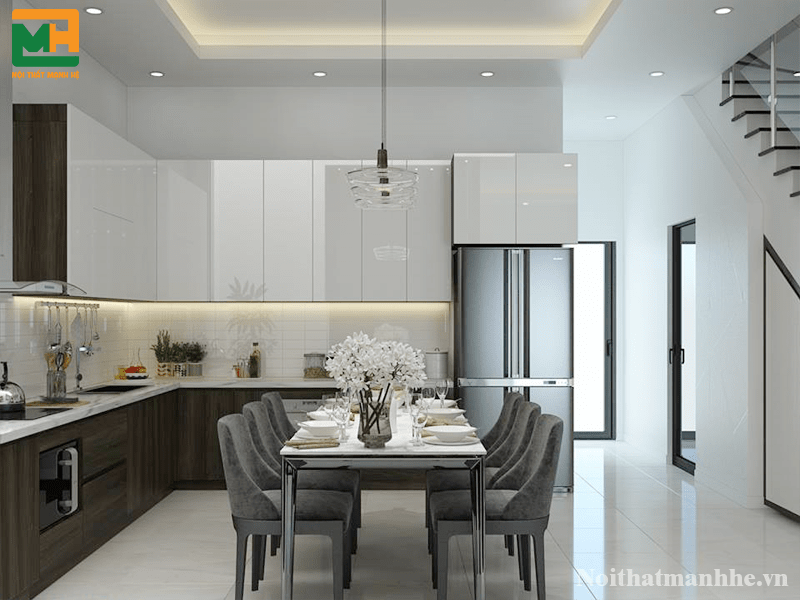 thi công nội thất phòng bếp nhà phố