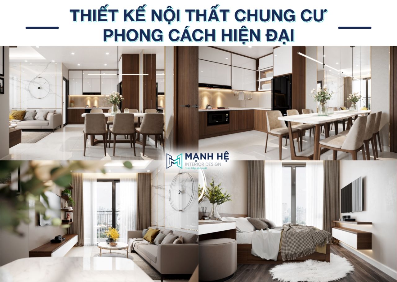 thiết kế chung cư phong cách hiện đại