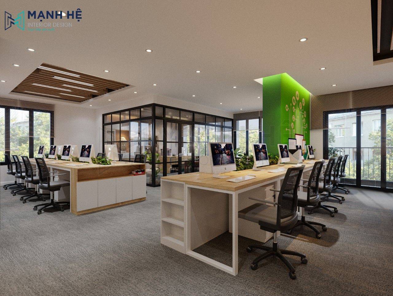 không gian phòng làm việc đẹp