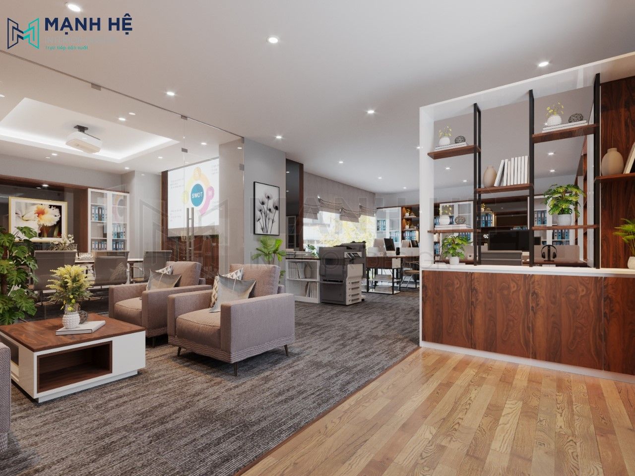 Thiết kế nội thất văn phòng tòa nhà Sài Gòn Tower – 70m2 Thiết kế nội thất văn phòng tòa nhà Sài Gòn Tower – 70m2
