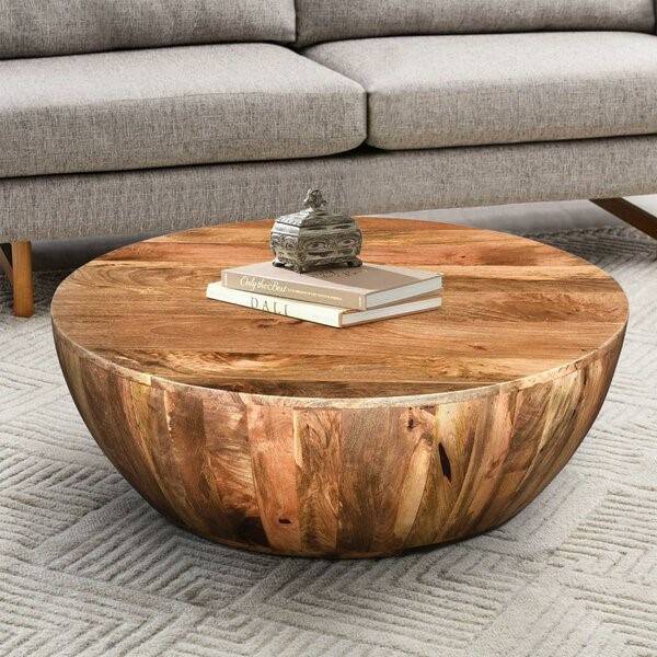 Bàn sofa nguyên khối bằng gỗ đẹp và ấn tượng