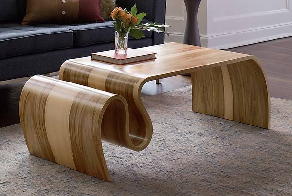 Mẫu 27: Mẫu bàn trà sofa gỗ công nghiệp thiết kế nghệ thuật sáng tạo