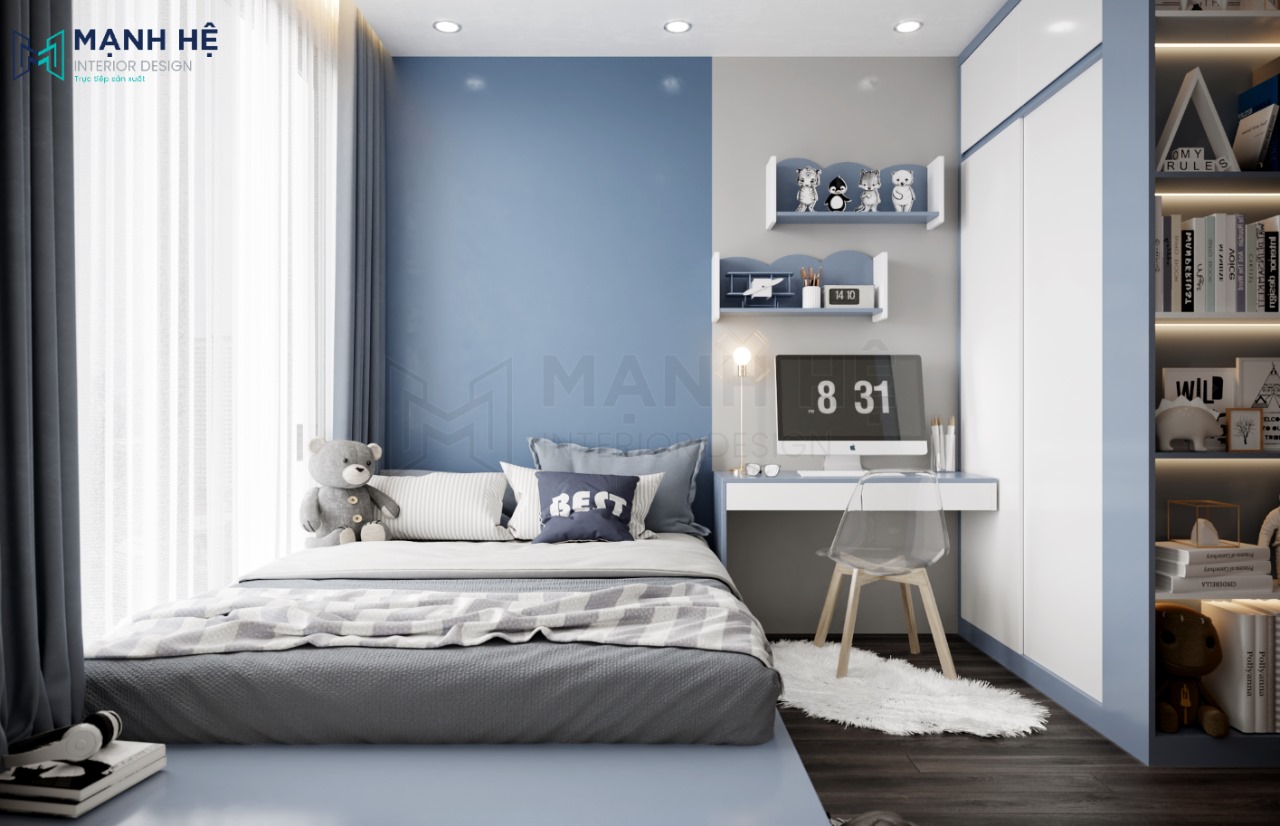 Cách kết hợp màu xanh dương trong từng không gian nội thất