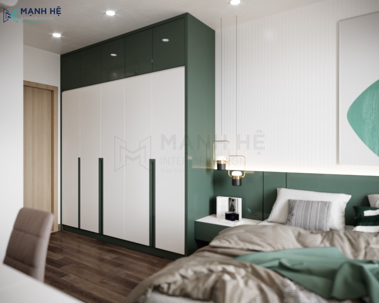 Thiết kế tủ quần áo đụng trần