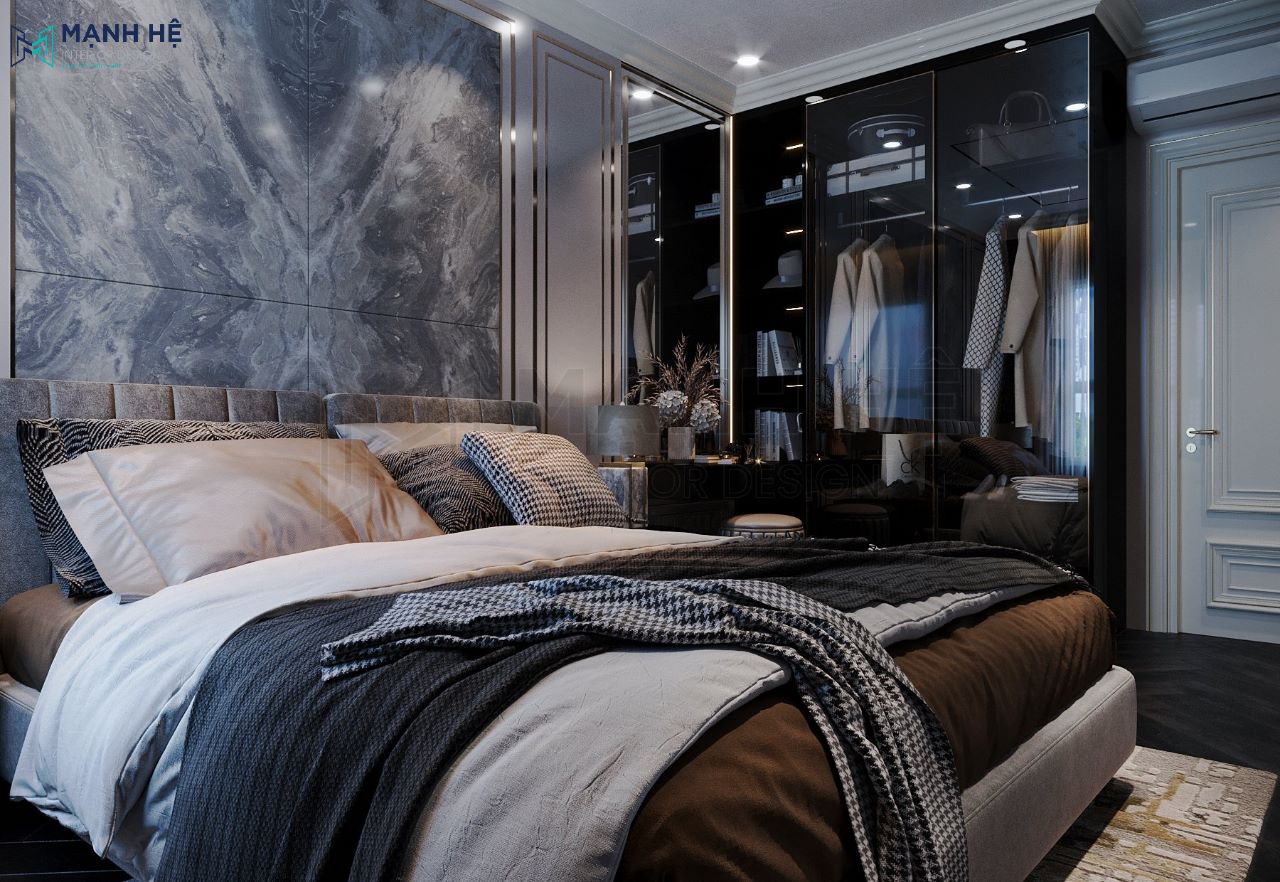 Thiết kế phòng ngủ 10m2 phong cách Luxury