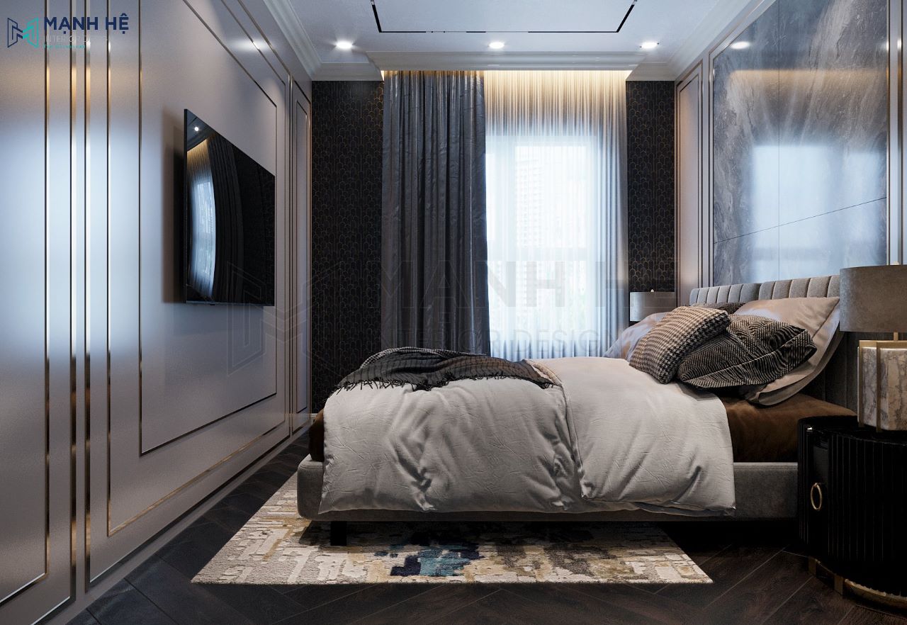 Thiết kế phòng ngủ 10m2 phong cách Luxury