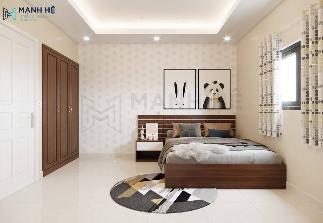 Thiết kế giường ngủ đơn giản đẹp cho phòng một người