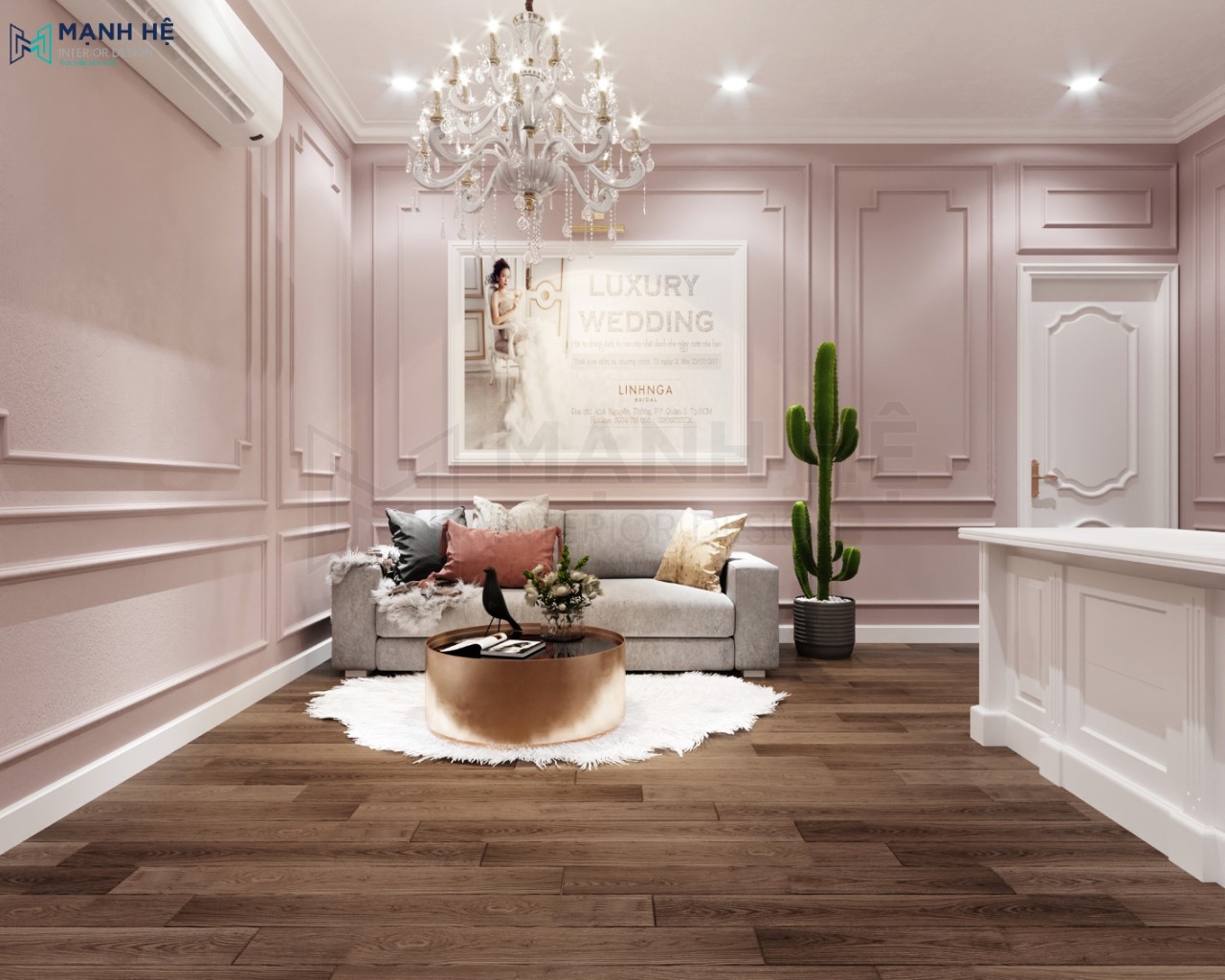 Thiết kế Showroom váy cưới Linh Nga – Tân cổ điển Thiết kế Showroom váy cưới Linh Nga – Tân cổ điển