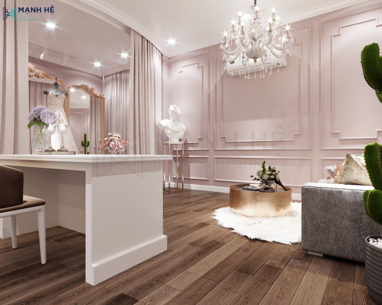 Thiết kế Showroom váy cưới Linh Nga – Tân cổ điển Thiết kế Showroom váy cưới Linh Nga – Tân cổ điển