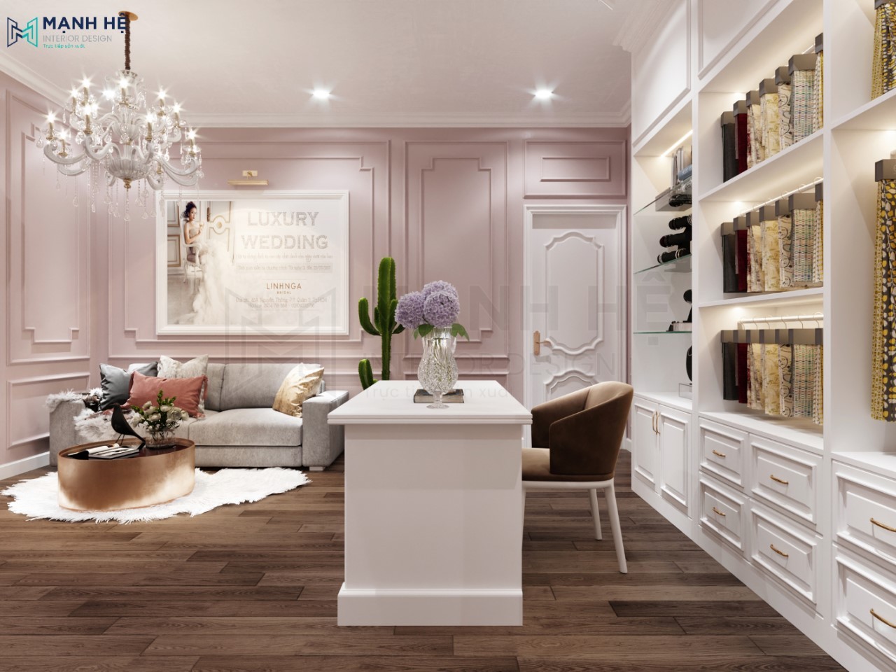 Thiết kế Showroom váy cưới Linh Nga – Tân cổ điển Thiết kế Showroom váy cưới Linh Nga – Tân cổ điển