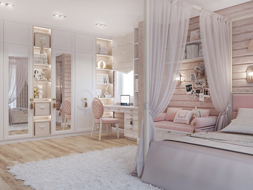 Phòng ngủ cho bé phong cách cổ điển