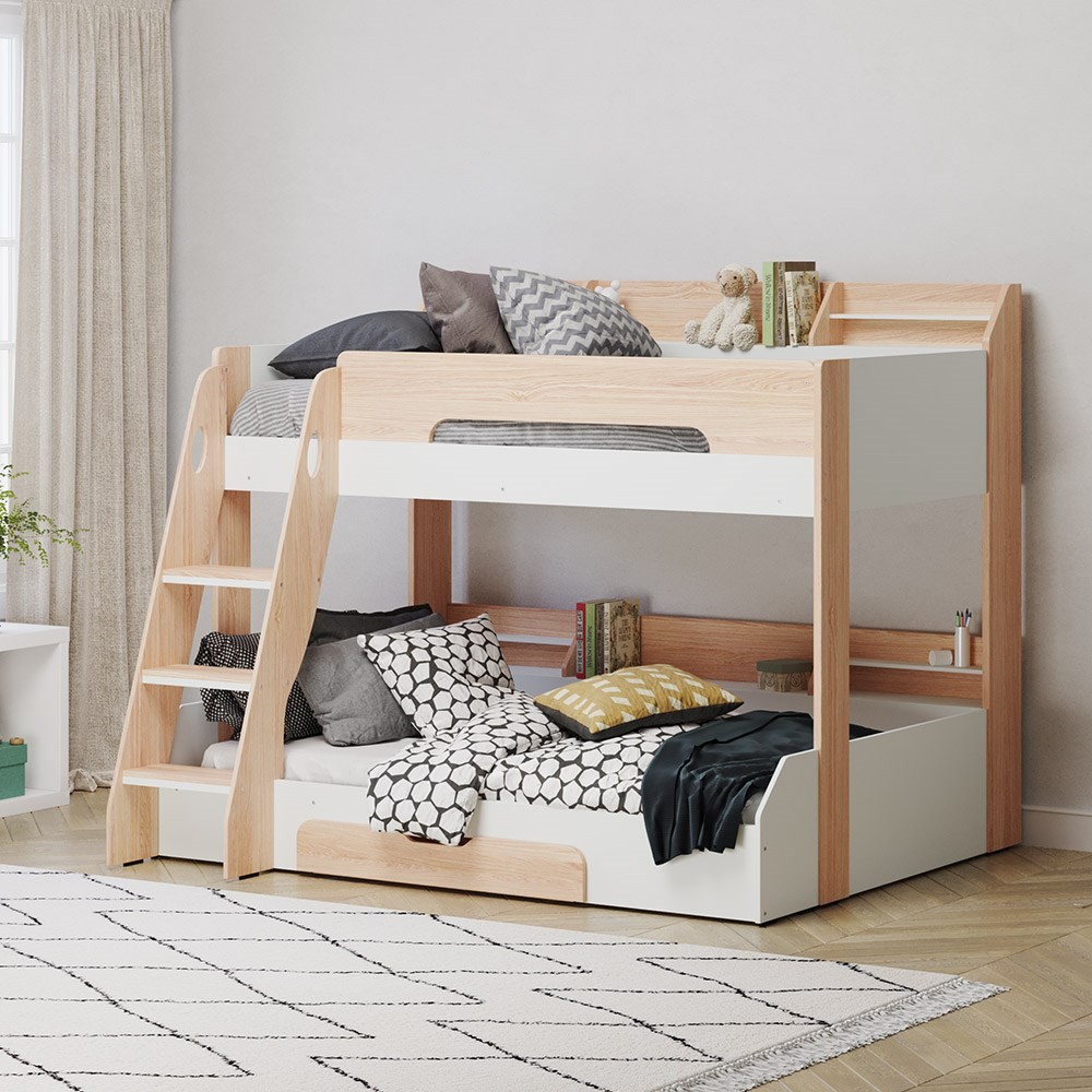 Thiết kế giường 2 tầng bằng gỗ sồi