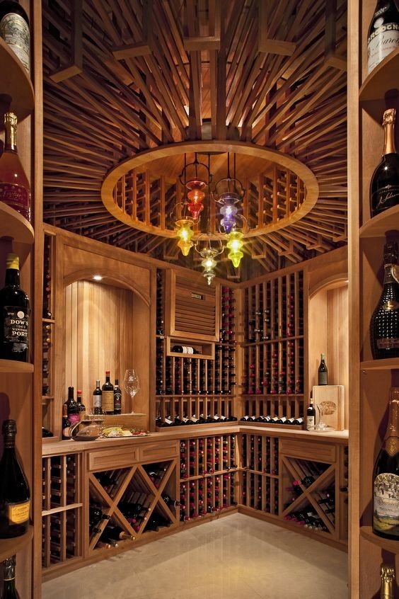 Hệ tủ rượu phòng khách đẹp bằng gỗ tự nhiên