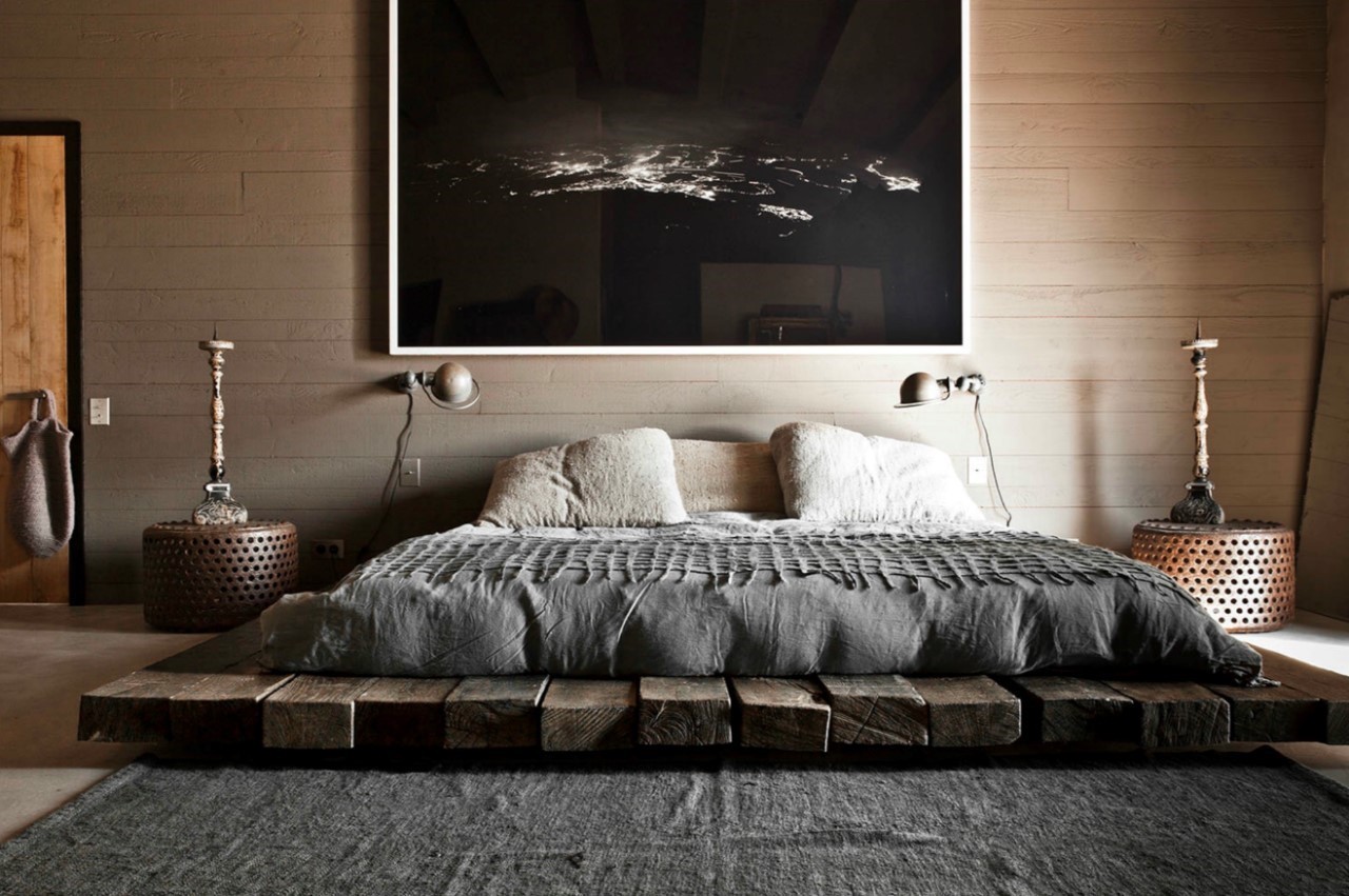 Kê gỗ làm giường ngủ cho phòng ngủ cá tính
