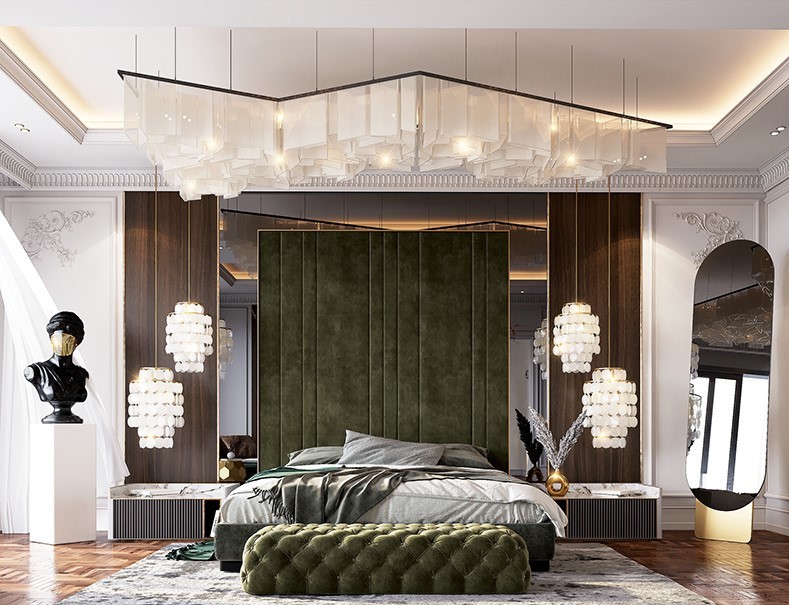 Phòng ngủ thiết kế phong cách Luxury đẹp xa hoa