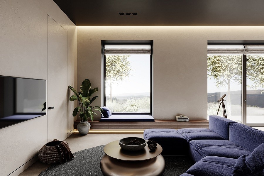 Tối ưu ánh sang thiên nhiên cho phòng khách Zen Nhật Bản