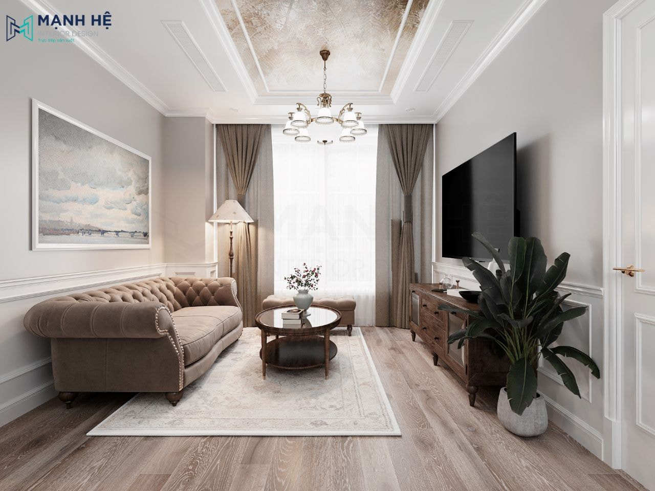 Thêm thảm lót tinh tế cho không gian sinh hoạt chung