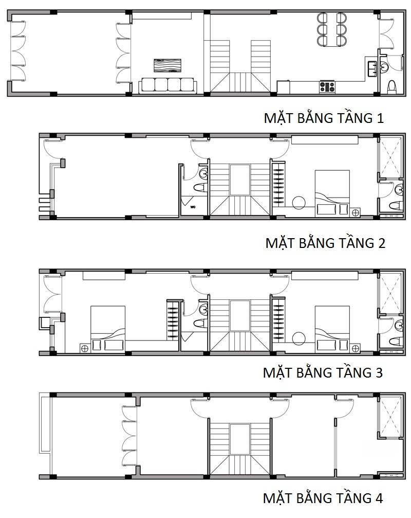 Top 50 bản vẽ nhà phố đẹp độc đáo nhất