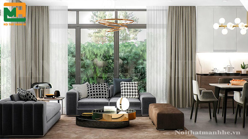 thiết kế phòng khách biệt thự