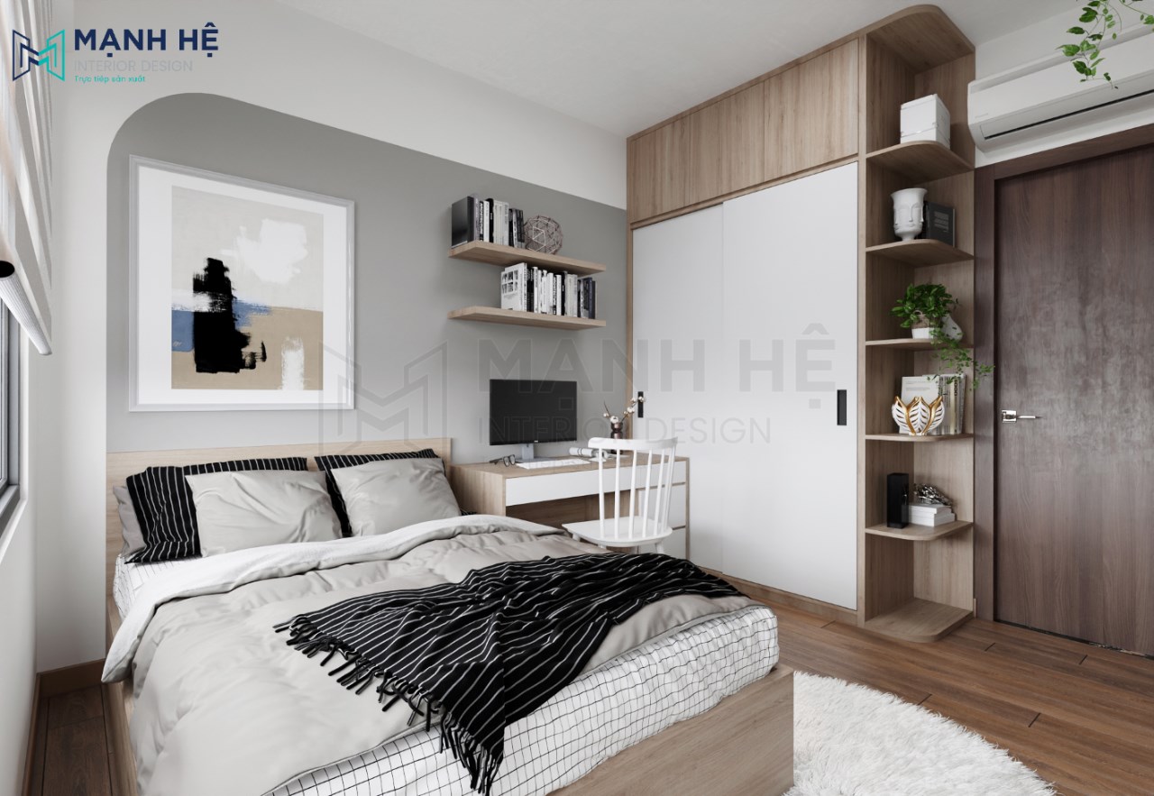 Thiết kế phòng ngủ nhỏ đẹp với đầy đủ các món đồ nội thất