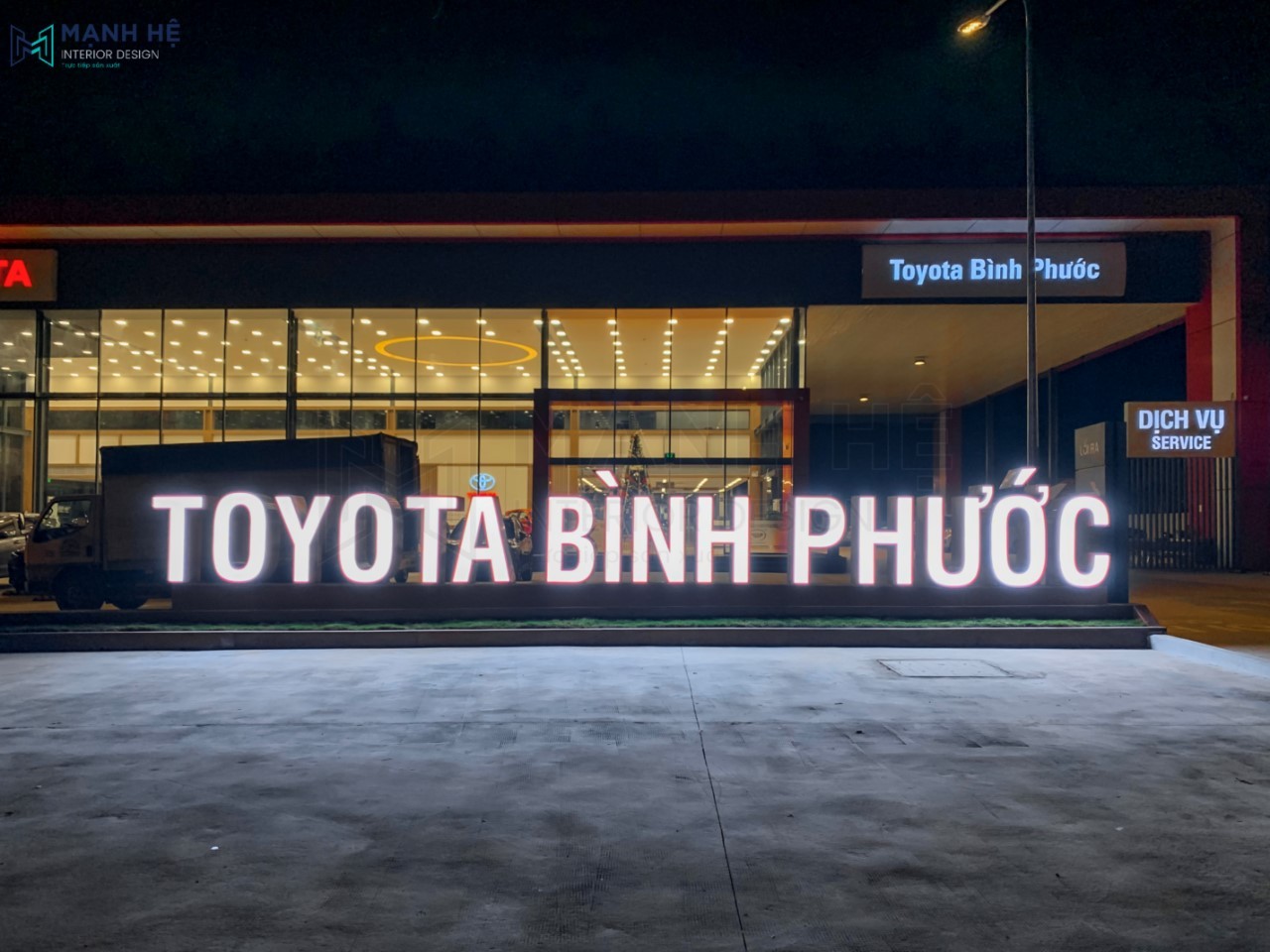 Thi công nội thất văn phòng showroom Toyota Bình Phước Thi công nội thất văn phòng showroom Toyota Bình Phước