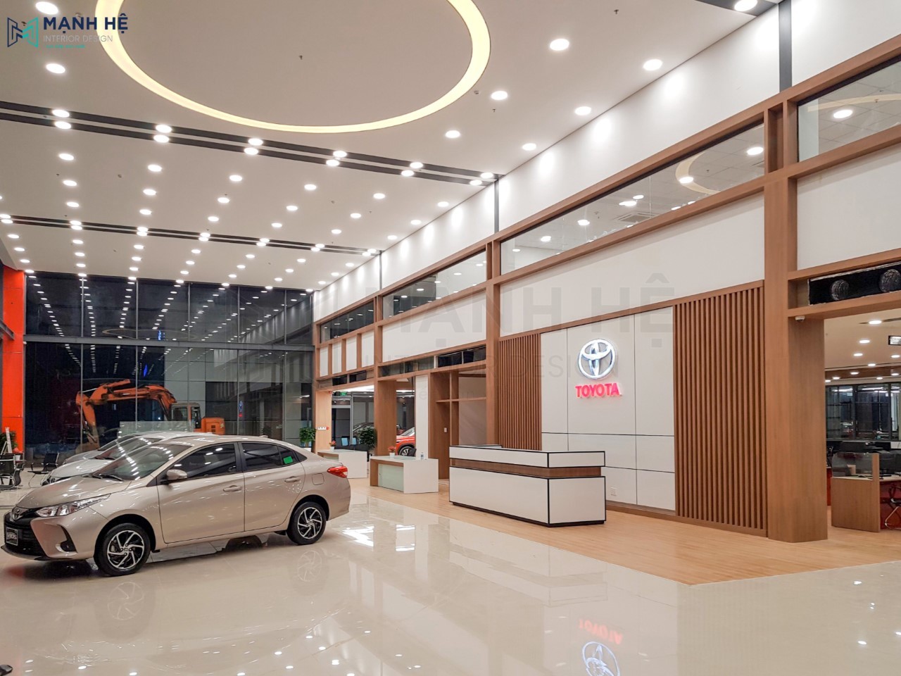Thi công nội thất văn phòng showroom Toyota Bình Phước Thi công nội thất văn phòng showroom Toyota Bình Phước