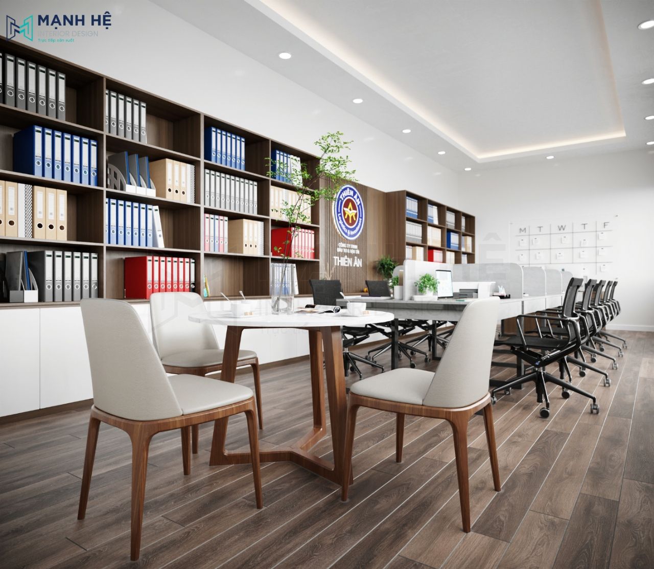 Thiết kế nội thất văn phòng công ty TNHH Thiên Ân – 40m2 Thiết kế nội thất văn phòng công ty TNHH Thiên Ân – 40m2