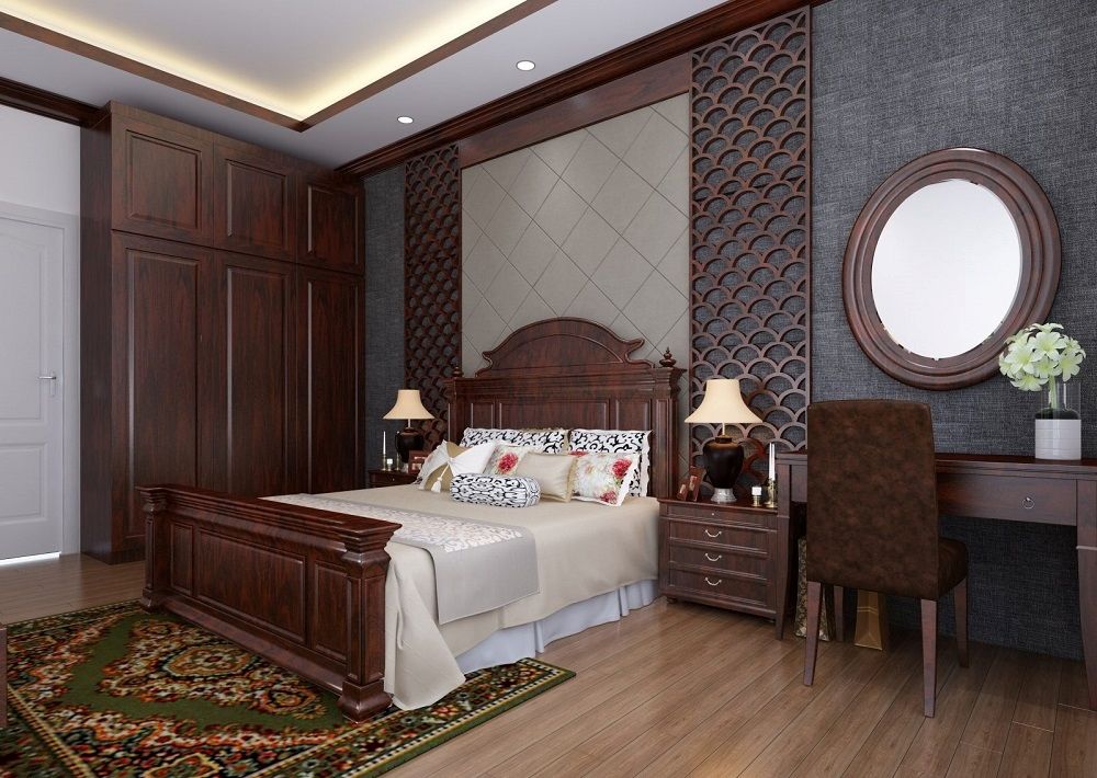 Không gian phòng ngủ từ gỗ tự nhiên tạo cảm giác thoải mái
