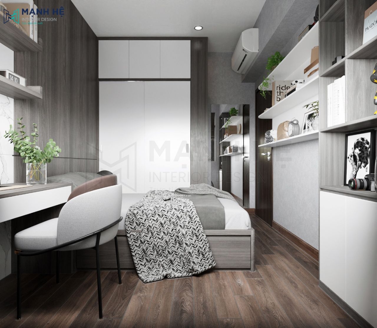 Thiết kế nội thất chung cư One Verandah - 70m2 - 2PN 