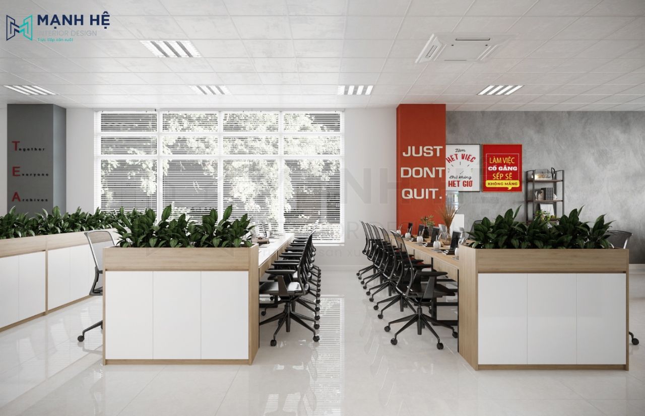 Thiết kế nội thất văn phòng công ty Green Food 220m2 Thiết kế nội thất văn phòng công ty Green Food 220m2