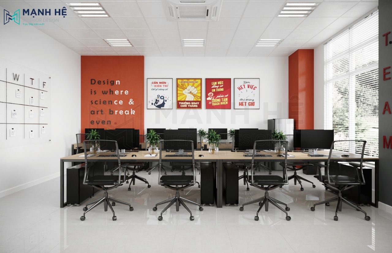 Thiết kế nội thất văn phòng công ty Green Food 220m2 Thiết kế nội thất văn phòng công ty Green Food 220m2