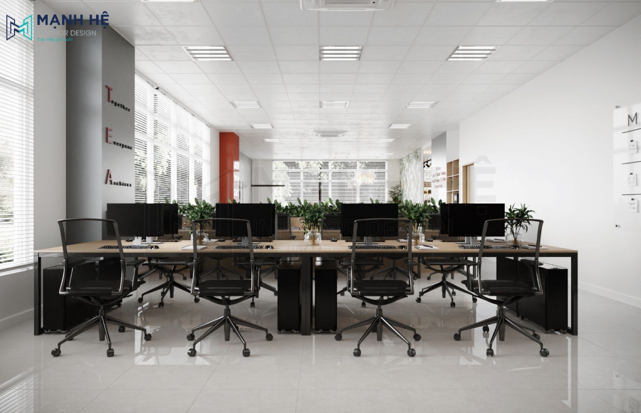 Thiết kế nội thất văn phòng công ty Green Food 220m2 Thiết kế nội thất văn phòng công ty Green Food 220m2