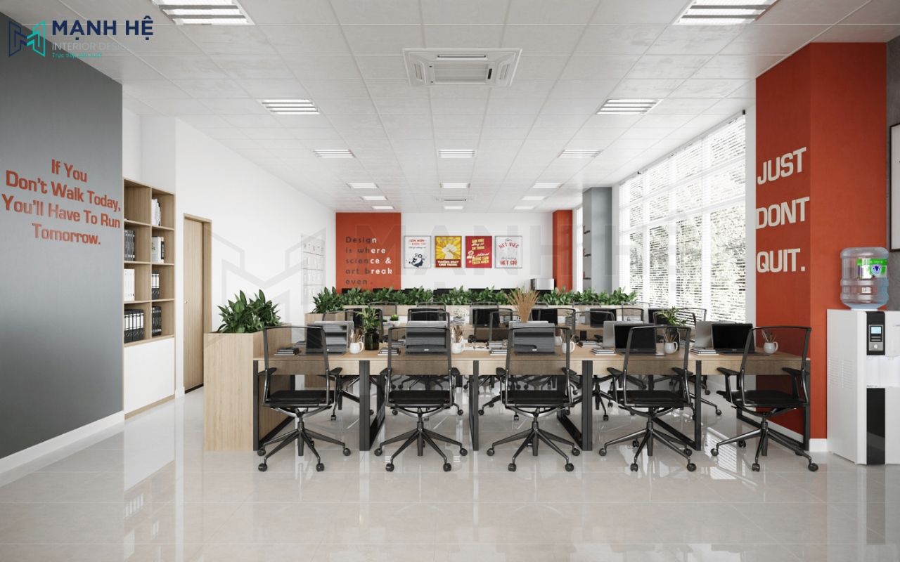 Thiết kế nội thất văn phòng công ty Green Food 220m2 Thiết kế nội thất văn phòng công ty Green Food 220m2