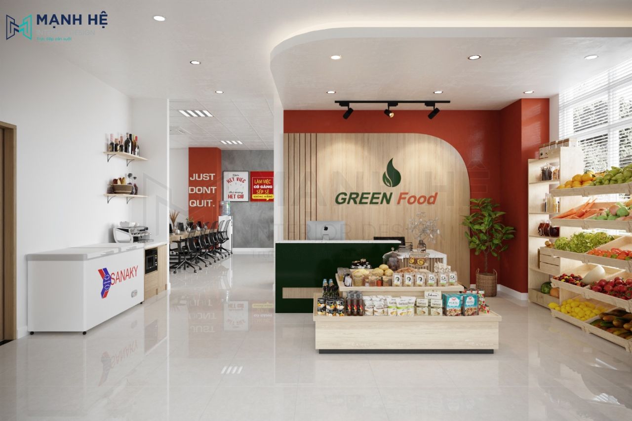 Thiết kế nội thất văn phòng công ty Green Food 220m2 Thiết kế nội thất văn phòng công ty Green Food 220m2