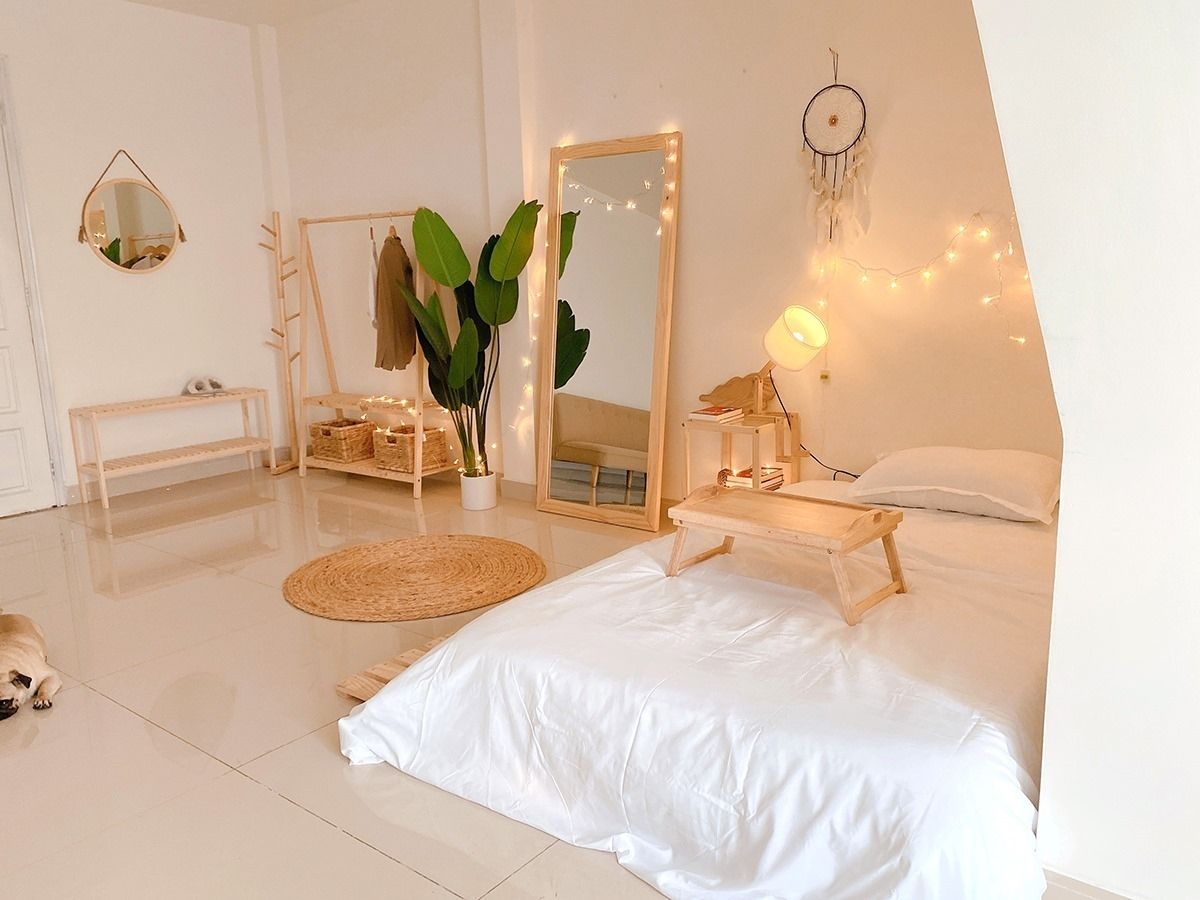 Phong cách vintage cho phòng ngủ nữ thêm ấn tượng cùng giường ngủ đơn giản